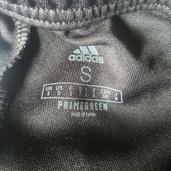 Adidas Women's Size S Pants Black White Side Stripe Ankle Zip Warm Up - Picture 2 of 13